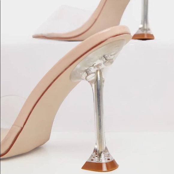 ⚡️BRAND NEW ⚡️ PLT Nude Clear Heel Sandals - Picture 2 of 7